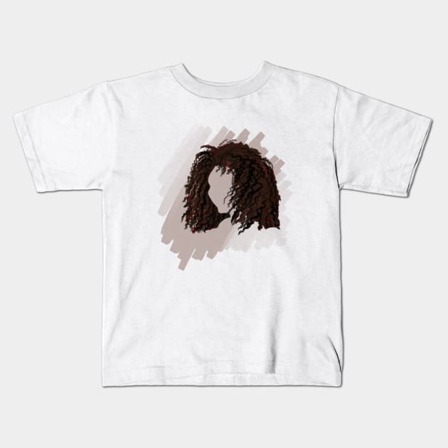 Curly hair Kids T-Shirt by Keen_On_Colors